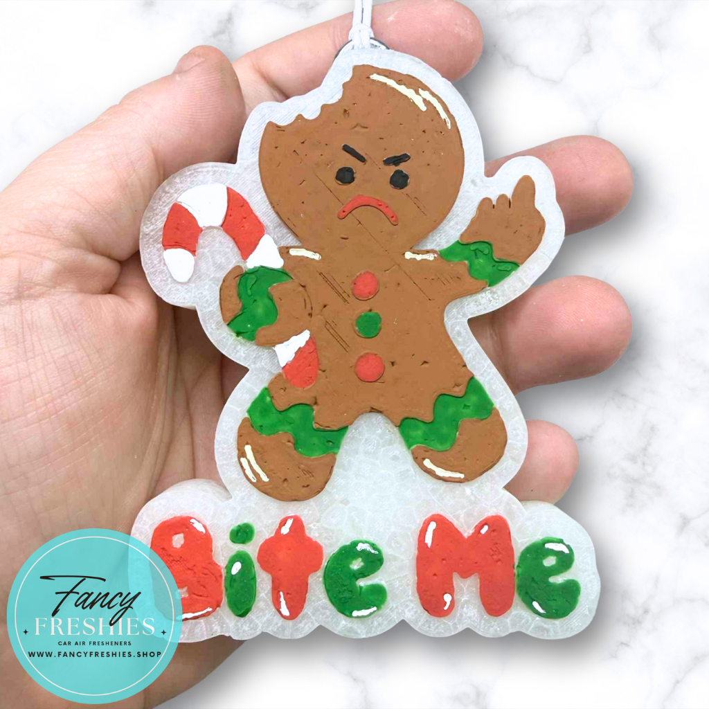 Bite Me Gingerbread Man Freshie