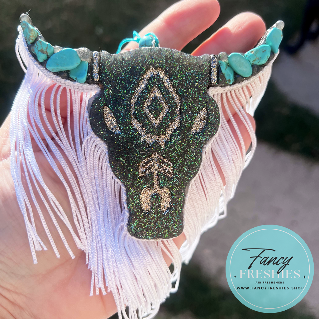 Bull Skull Blinged Out Small Freshie