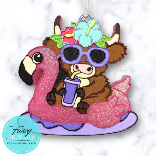 Highland Cow Floatie Freshie