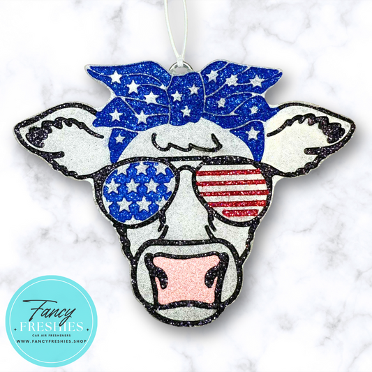 Cow With Sunglasses Freshie