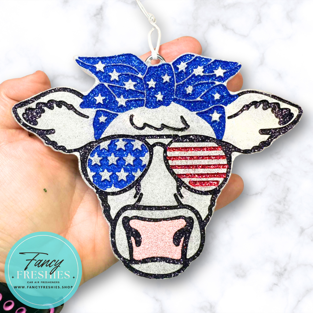 Cow With Sunglasses Freshie