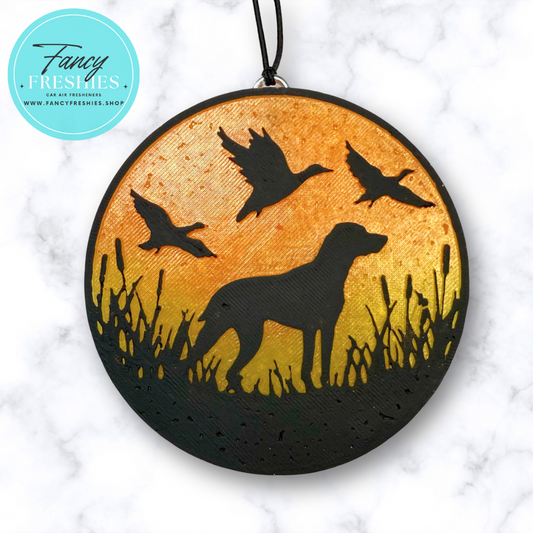 Duck Hunting Round Freshie