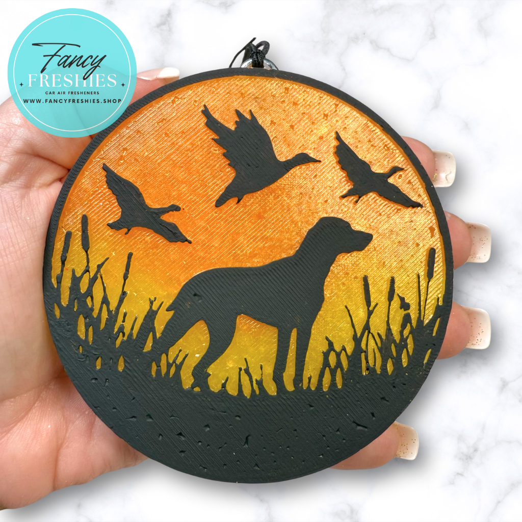 Duck Hunting Round Freshie