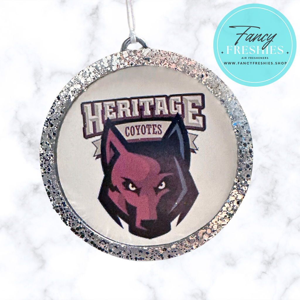 School Logo Round Freshie