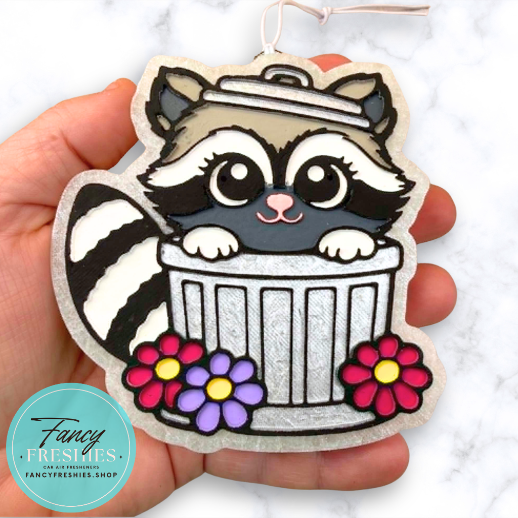 Raccoon In Trash Can Freshie