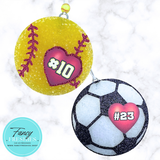 Ball with Jersey Number Freshie