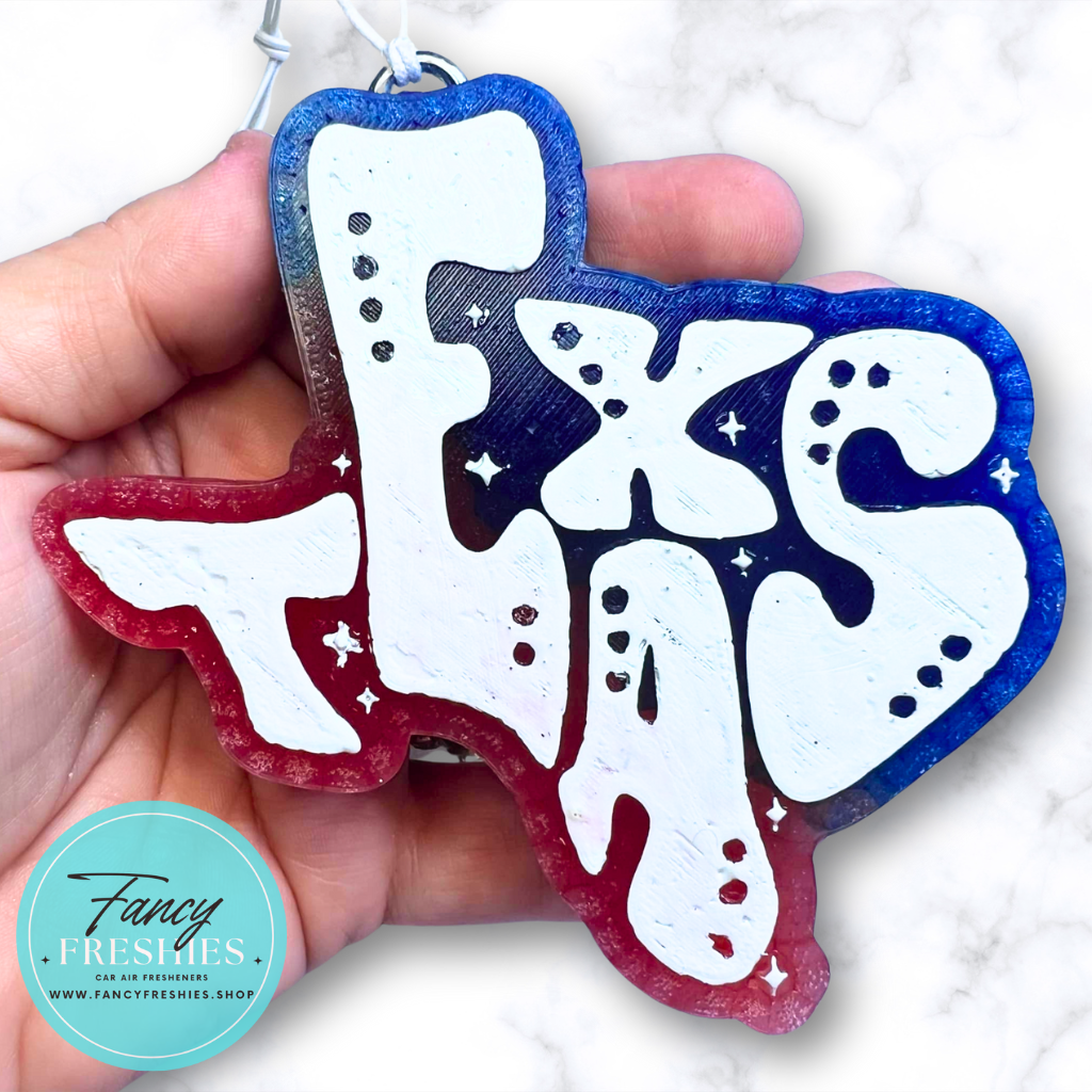 Texas Bubble Word Freshie