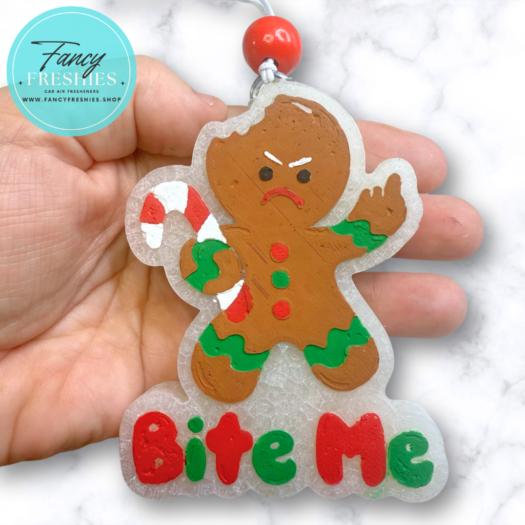 Bite Me Gingerbread Man Freshie