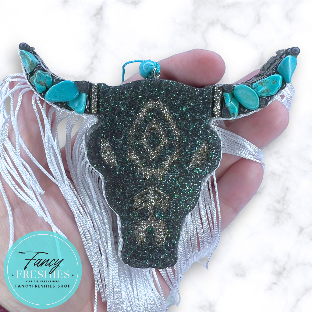 Bull Skull Blinged Out Small Freshie