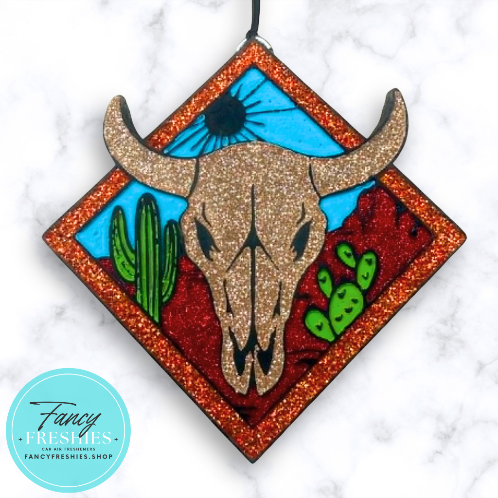 Bull Skull Sunset Freshie