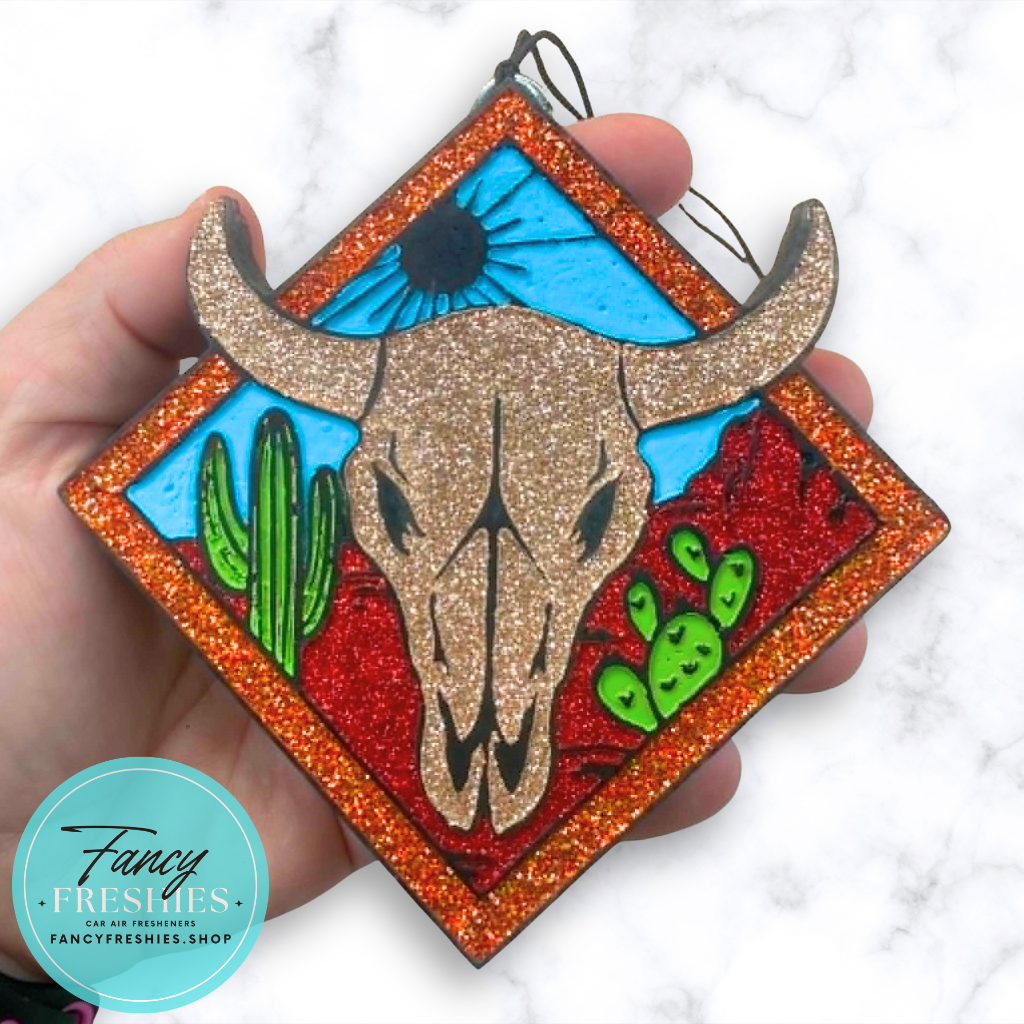 Bull Skull Sunset Freshie