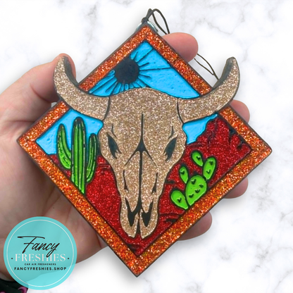 Bull Skull Sunset Freshie