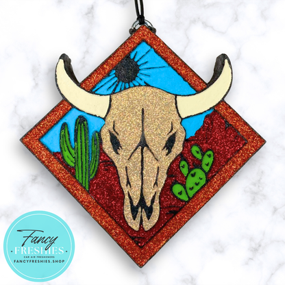 Bull Skull Sunset Freshie