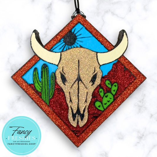Bull Skull Sunset Freshie