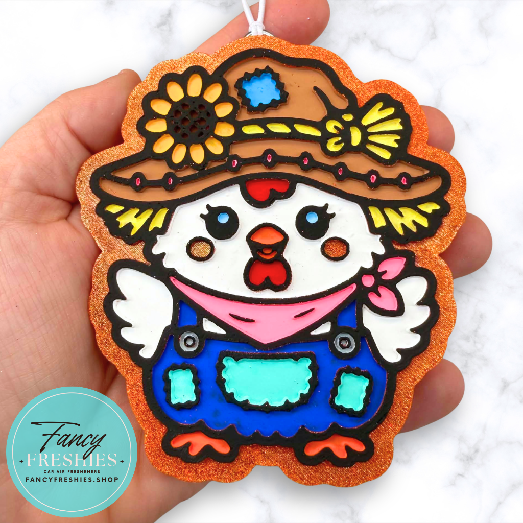 Chicken Scarecrow Freshie