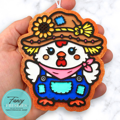 Chicken Scarecrow Freshie