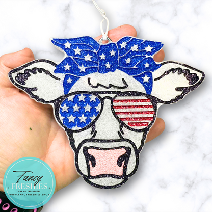 Cow With Sunglasses Freshie
