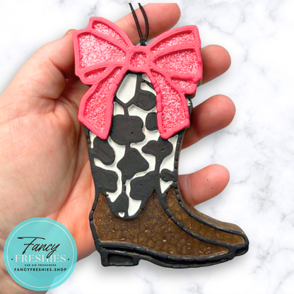 Cowboy Boots with Bow Freshie