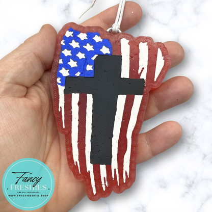 Flag with Cross Freshie