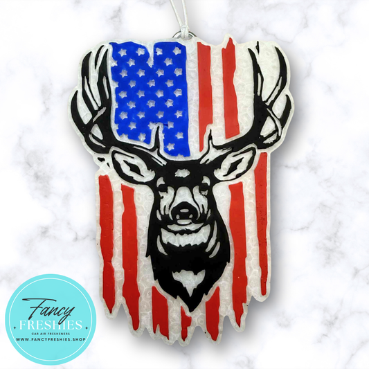 Flag with Deer Freshie