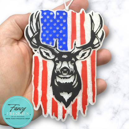 Flag with Deer Freshie