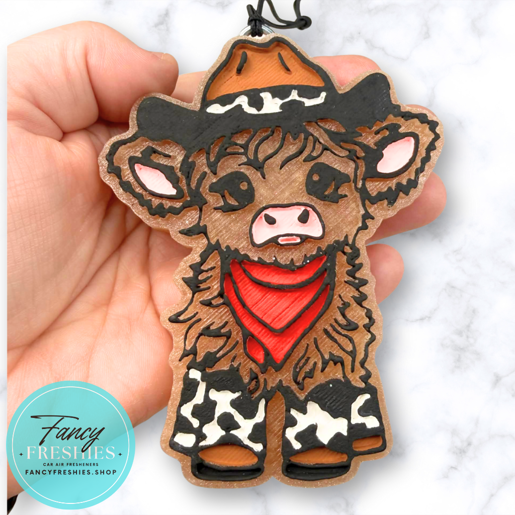 Highland Cow Cowboy Freshie