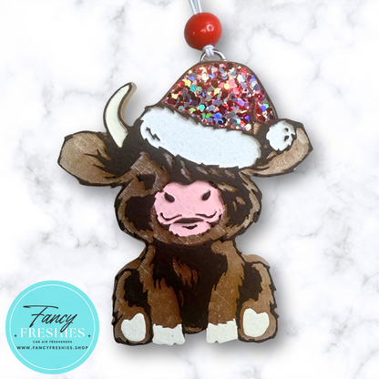 Highland Cow Santa Freshie