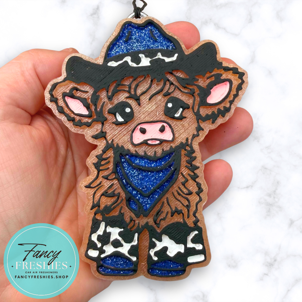 Highland Cow Cowboy Freshie