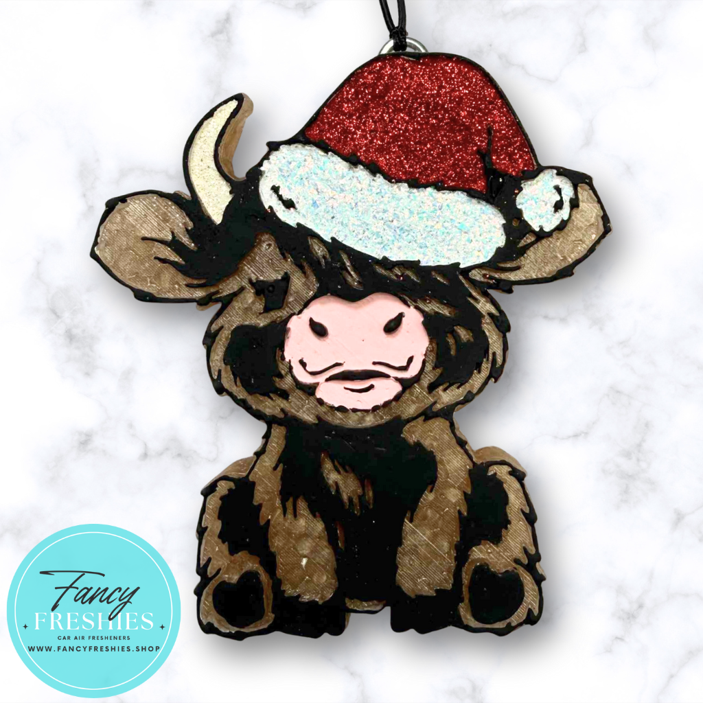 Highland Cow Santa Freshie