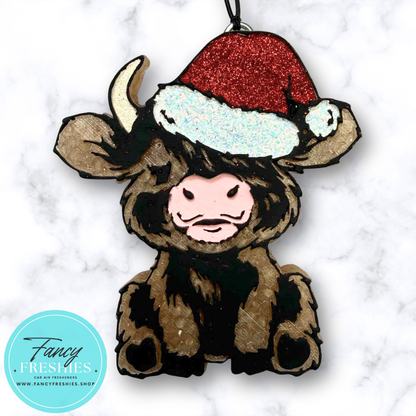 Highland Cow Santa Freshie