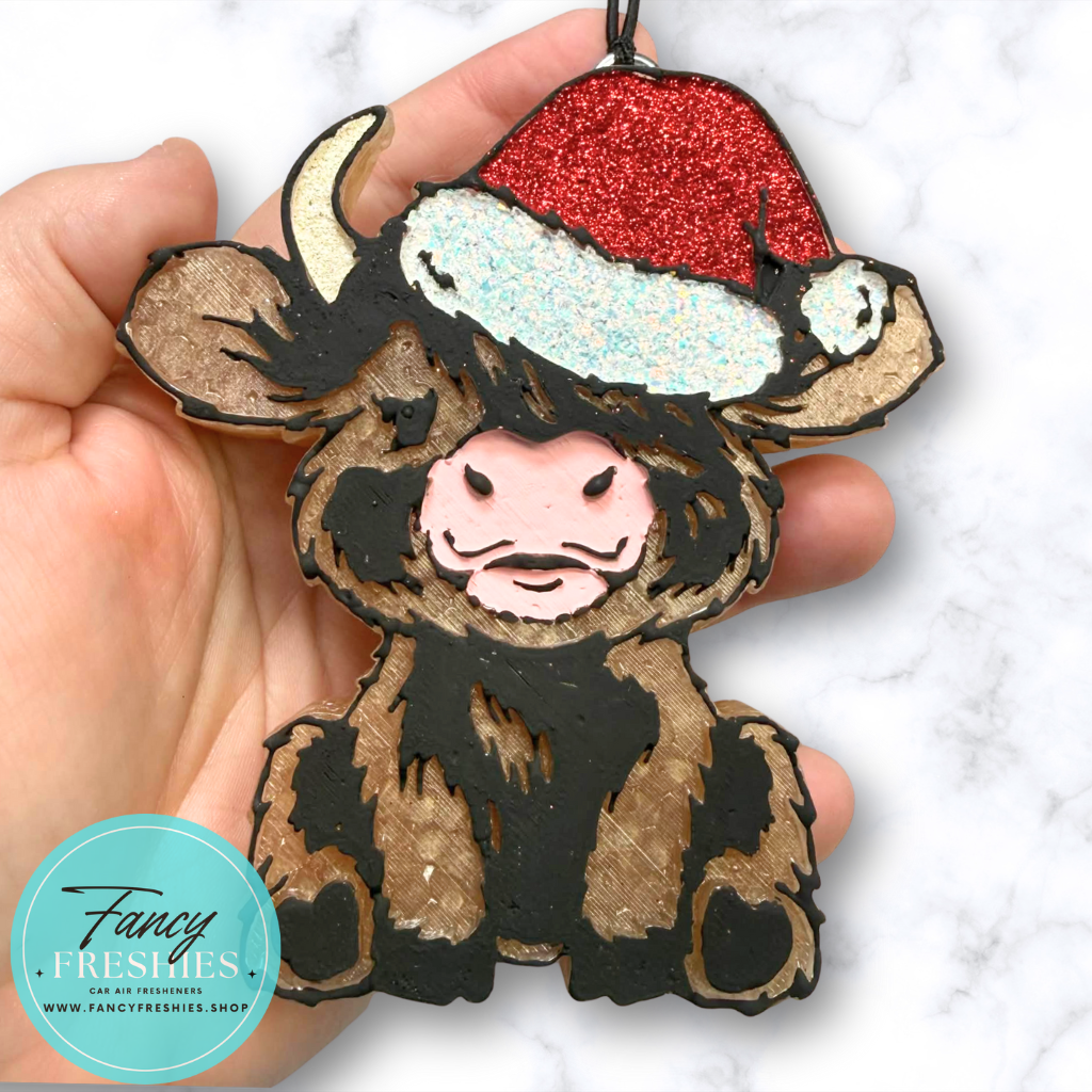 Highland Cow Santa Freshie