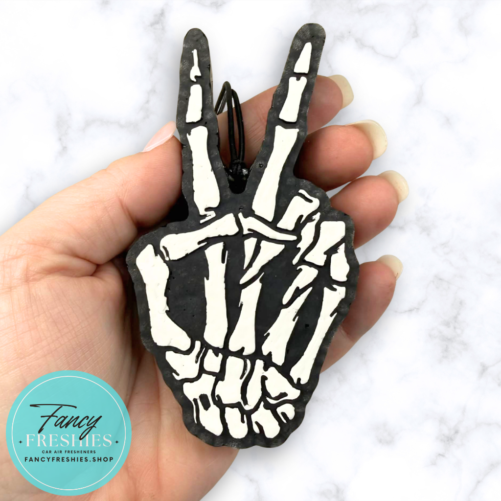 Skull Hand Peace Freshie