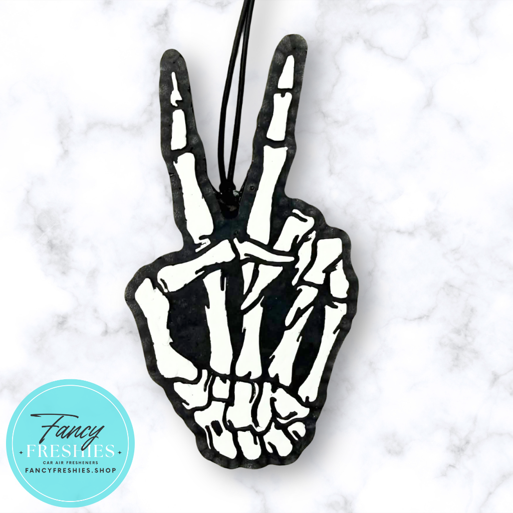 Skull Hand Peace Freshie