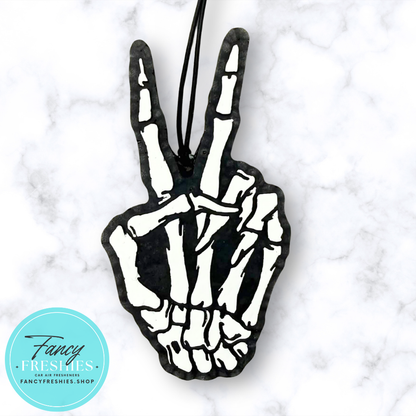 Skull Hand Peace Freshie