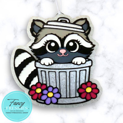 Raccoon In Trash Can Freshie
