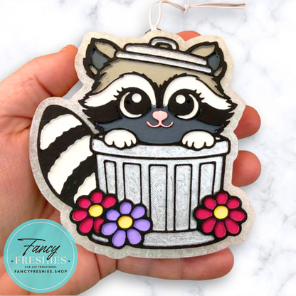 Raccoon In Trash Can Freshie