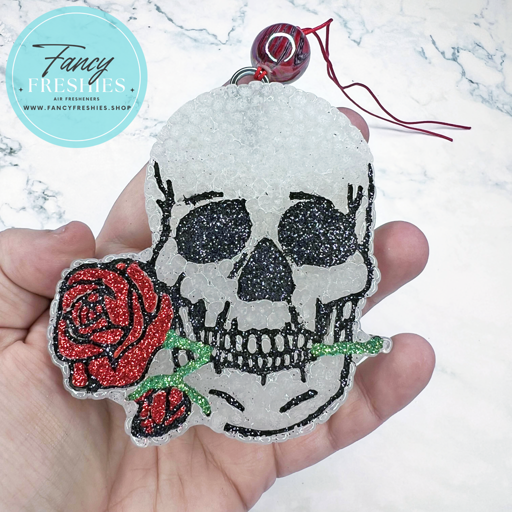 Skull with Rose Freshie