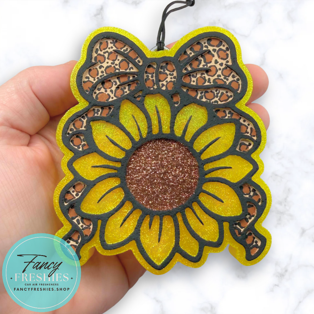 Sunflower with Bow Freshie